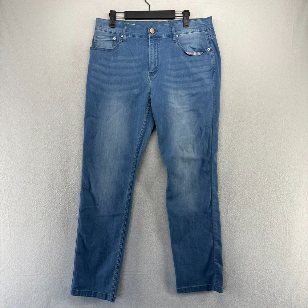 Mugsy Jeans Men's 34x32 Blue Piers Stretch Style FlX3NTL Whisker Medium Wash